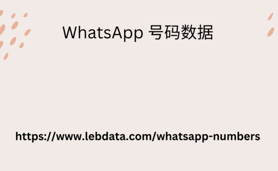 WhatsApp 号码数据