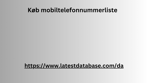 Køb mobiltelefonnummerliste